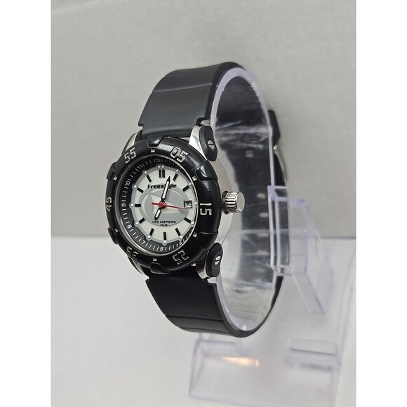 Freestyle Kampus Mid 100M Quartz Date Watch 32mm Rotating Bezel New Battery - Picture 2 of 11